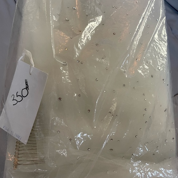 This dress is 14W never used dress and vail has detailed sequence. - Picture 5 of 5